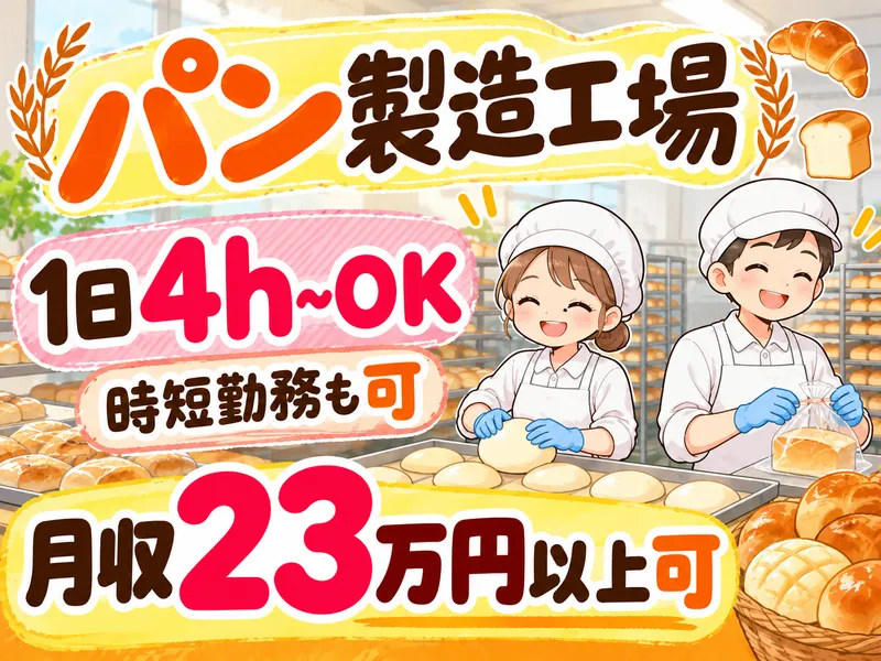 アイズ株式会社 派遣先/埼玉県北足立郡伊奈町(パン製造工場)のアルバイト・バイト求人情報