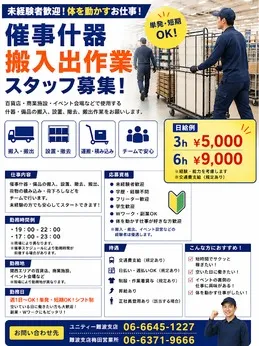 御堂筋ホール心斎橋(ユニティー難波支店)のアルバイト・バイト求人情報