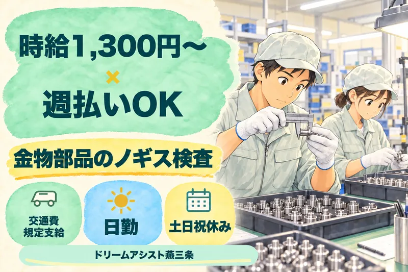 株式会社ドリームアシスト燕三条 三条市エリアのアルバイト・バイト求人情報