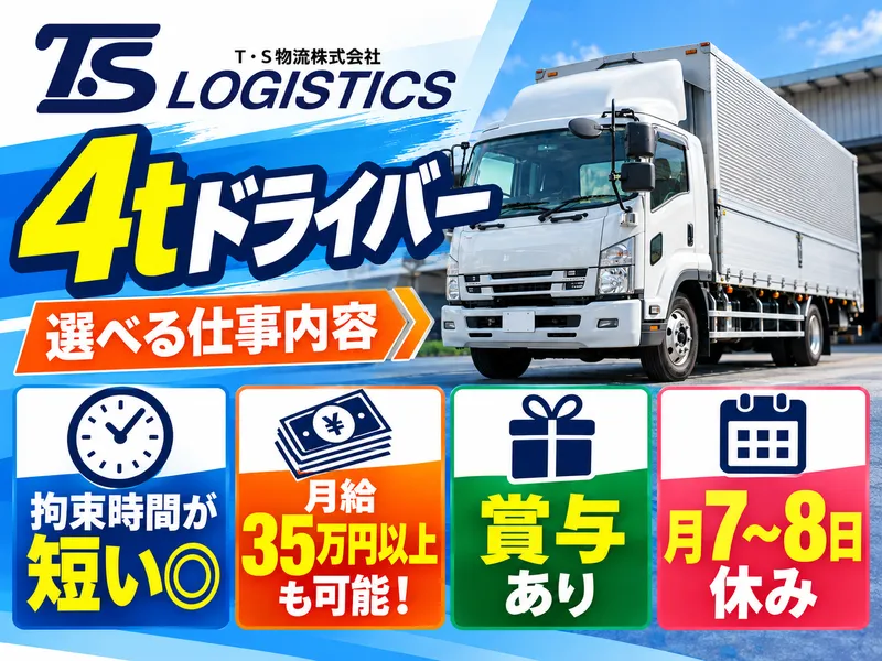 T・S物流株式会社/小美玉営業所のアルバイト・バイト求人情報