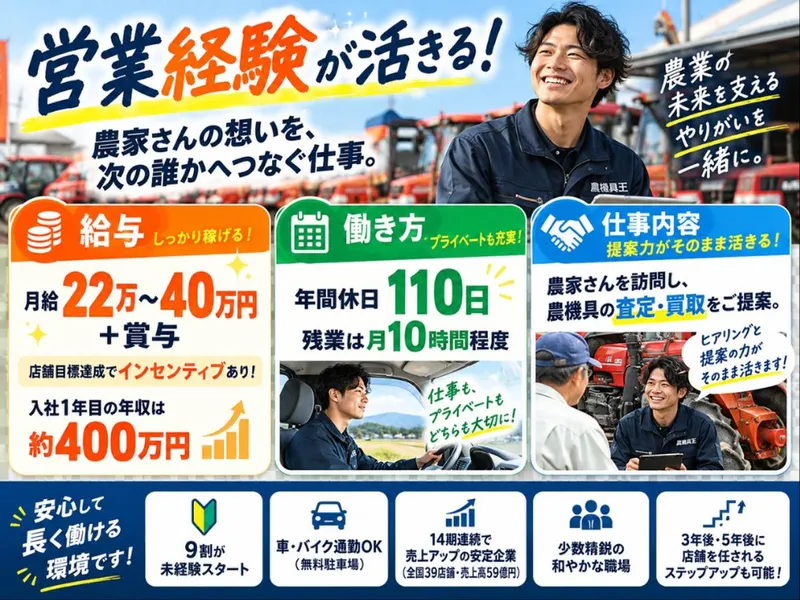 農機具王 福岡店(株式会社リンク)のアルバイト・バイト求人情報