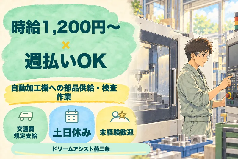 株式会社ドリームアシスト燕三条 新潟市西蒲区エリアのアルバイト・バイト求人情報