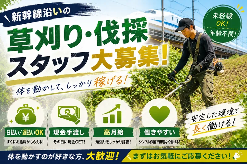 草刈り・伐採作業/土木スタッフ