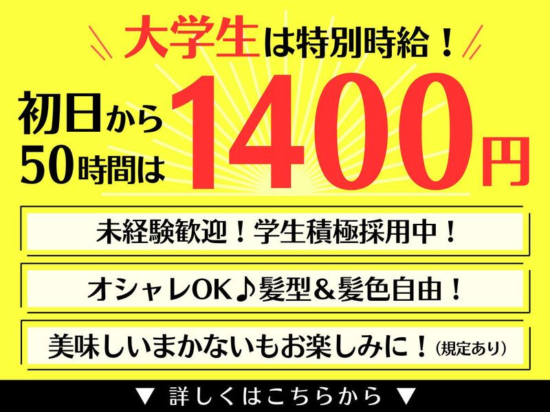 ほるもんスタジアム鶯谷店のアルバイト・バイト求人情報