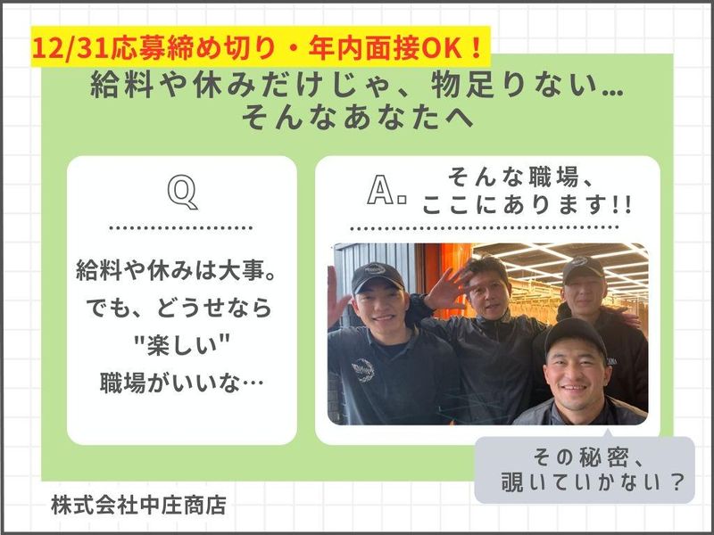 株式会社中庄商店の求人・転職情報