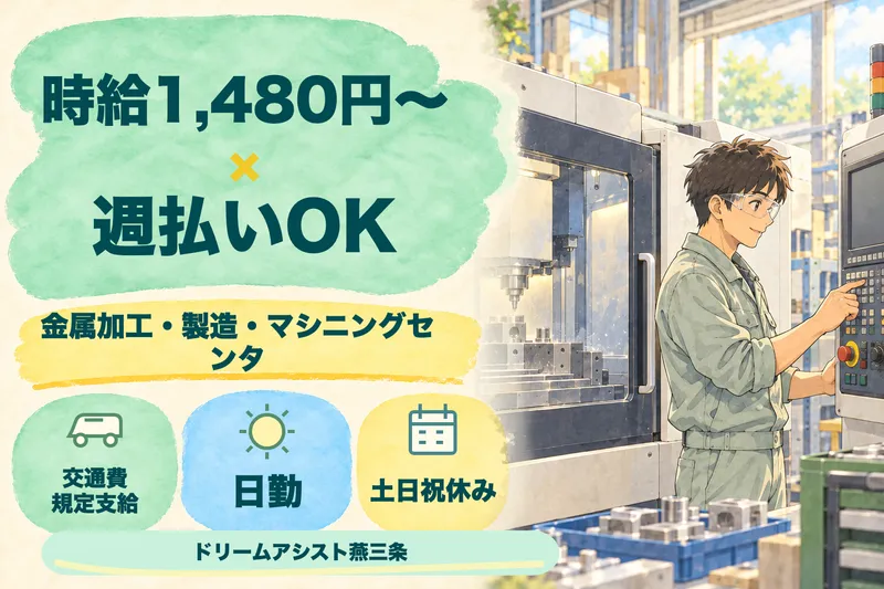 株式会社ドリームアシスト燕三条 燕市エリアのアルバイト・バイト求人情報