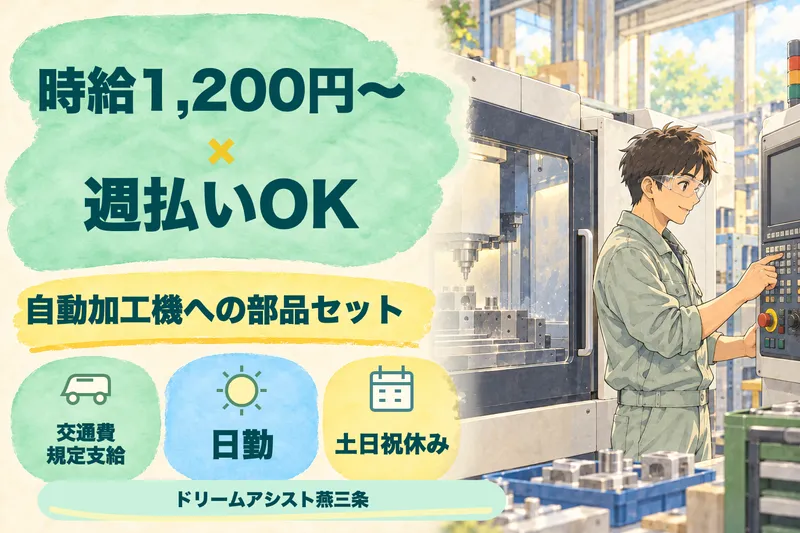 株式会社ドリームアシスト燕三条 新潟市西蒲区エリアのアルバイト・バイト求人情報