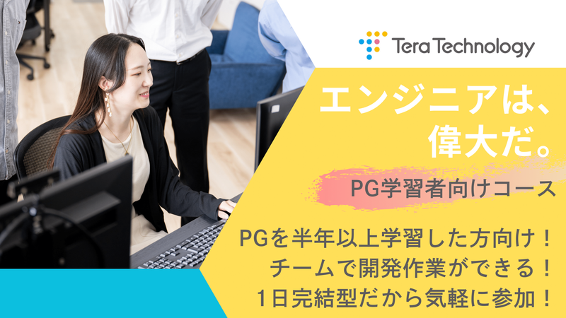 講師はSE!チームでシステム開発【東京/PG学習者向け】