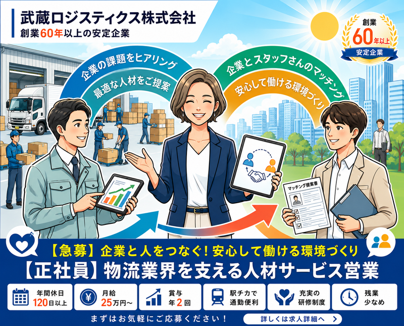 武蔵ロジスティクス株式会社の求人・転職情報