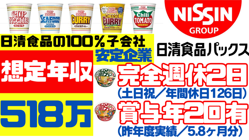 日清食品パックス株式会社の求人・転職情報
