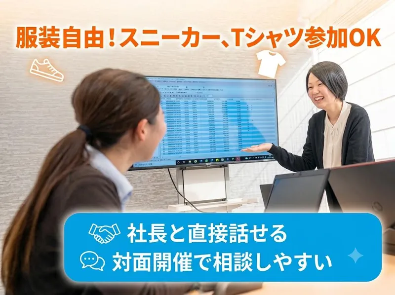 【交通費支給】岡山で営業職を目指す!社長と話せる2時間コース