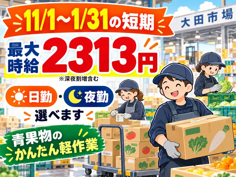 武蔵ロジスティクス株式会社/大田市場勤務のアルバイト・バイト求人情報
