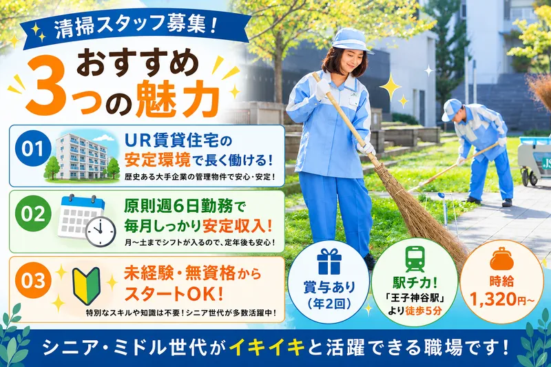日本総合住生活株式会社(勤務地　王子五丁目団地)のアルバイト・バイト求人情報