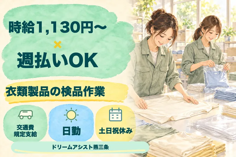 株式会社ドリームアシスト燕三条 加茂市エリアのアルバイト・バイト求人情報