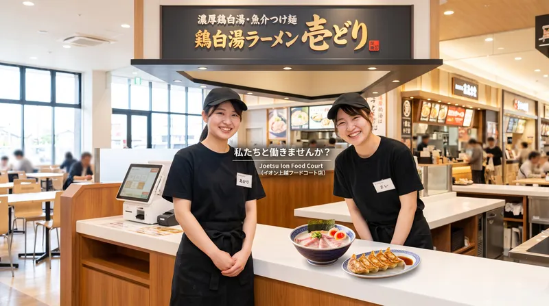 鶏白湯ラーメン壱どりイオン上越SC店のアルバイト・バイト求人情報