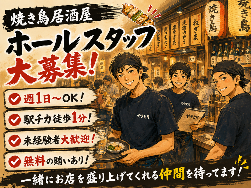串焼・旬菜　炭火やきとり　さくら　京成曳舟店のアルバイト・バイト求人情報