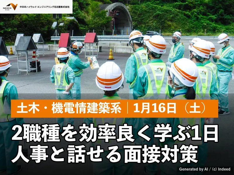 土木・施設職│効率良く学ぶ+人事と面接対策│1月16日