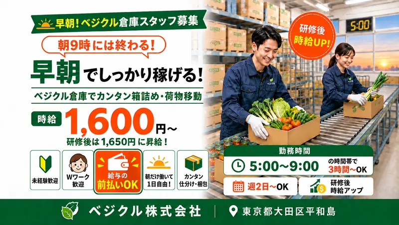 ベジクル株式会社のアルバイト・バイト求人情報