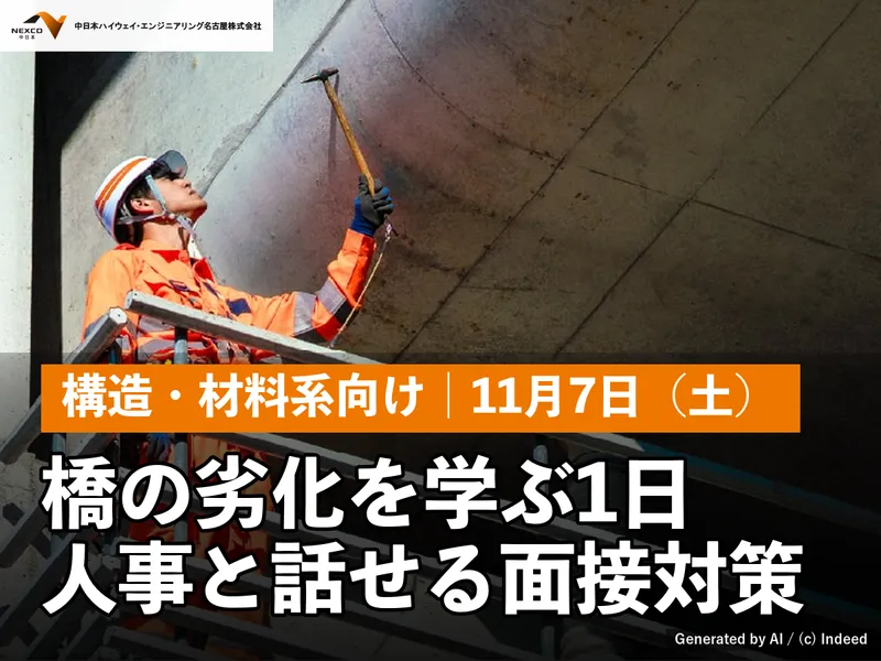 土木職│橋の劣化を学ぶ+人事と面接対策│11月7日