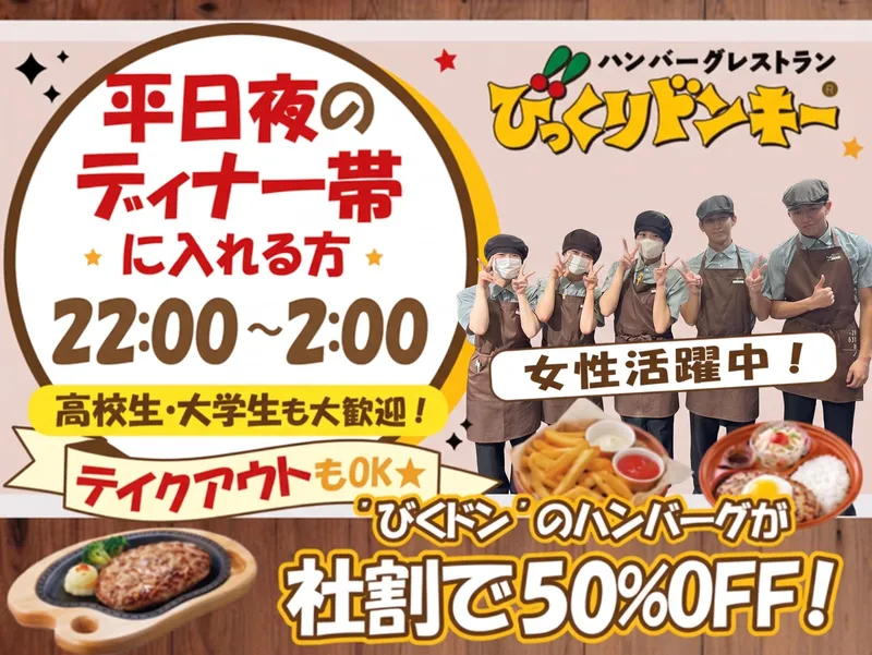 びっくりドンキー今福鶴見店(株式会社ビーエムエス)のアルバイト・バイト求人情報-02