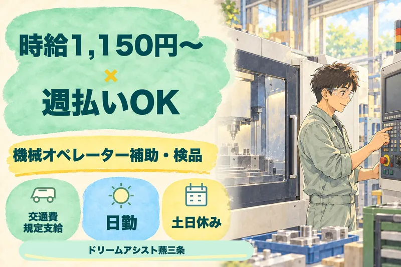 株式会社ドリームアシスト燕三条 新潟市西蒲区エリアのアルバイト・バイト求人情報