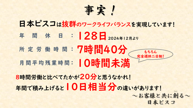 株式会社日本ピスコの求人・転職情報