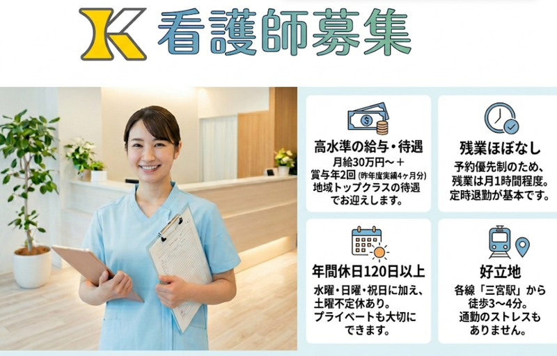 神戸日帰り外科そけいヘルニアかずクリニックの求人・転職情報