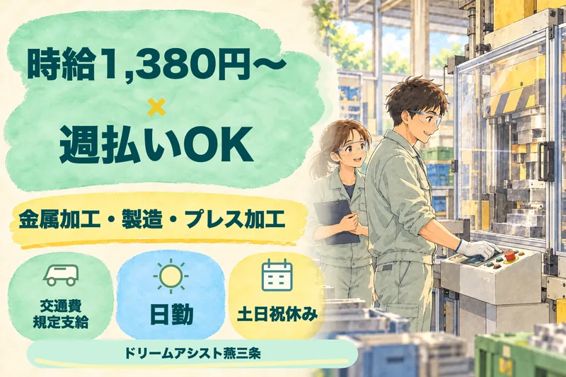 株式会社ドリームアシスト燕三条 燕市エリアのアルバイト・バイト求人情報