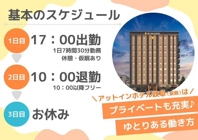 アットインホテル岐阜のアルバイト・バイト求人情報