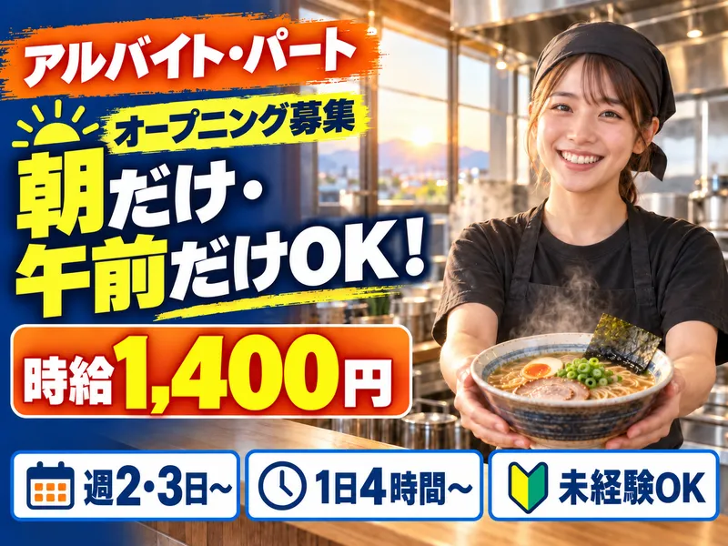 花咲ラーメン店のアルバイト・バイト求人情報