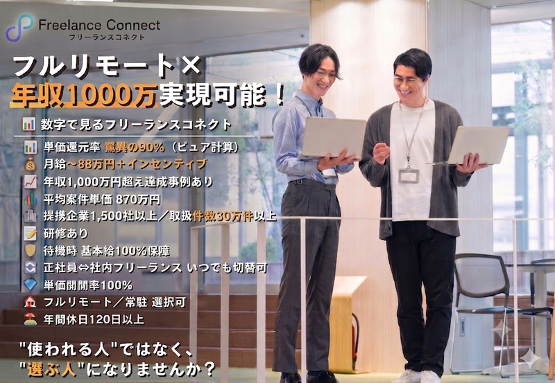 フリーランスコネクト株式会社の求人・転職情報