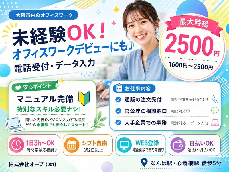 株式会社オーブ【001】のアルバイト・バイト求人情報