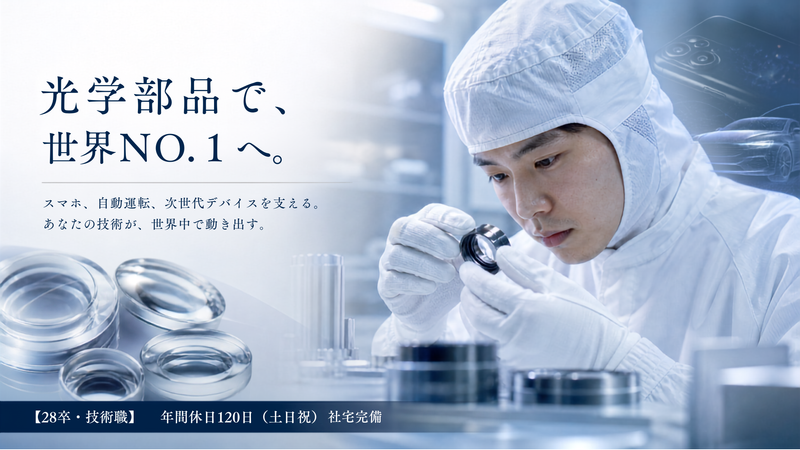 先輩社員紹介 開発技術職 製造技術職(光学製品の設計・開発)