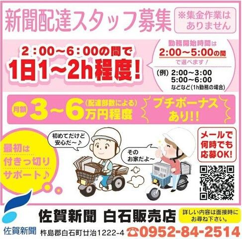 佐賀新聞 白石販売店