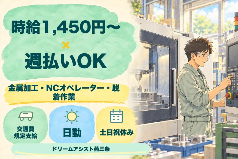 株式会社ドリームアシスト燕三条 三条市エリアのアルバイト・バイト求人情報