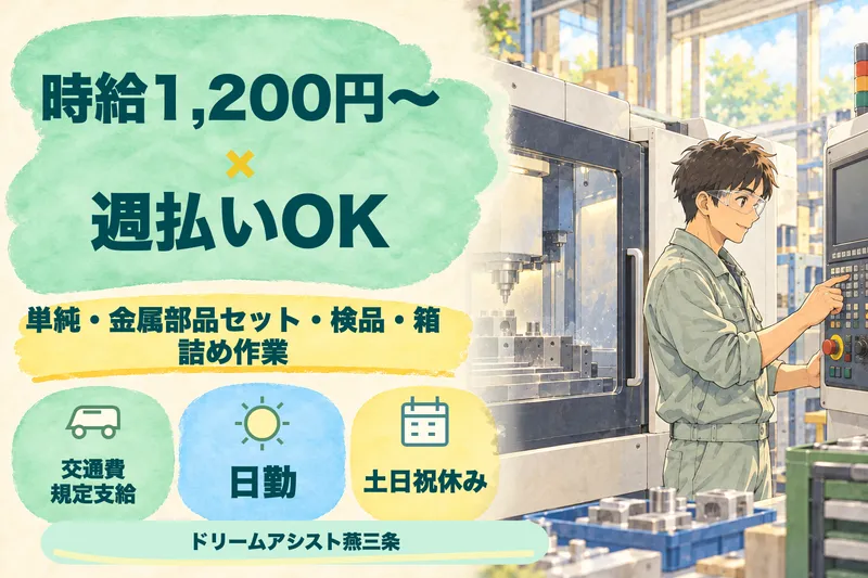 株式会社ドリームアシスト燕三条 新潟市西蒲区エリアのアルバイト・バイト求人情報