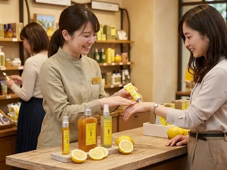 ナチュラルコスメブランドの販売スタッフ