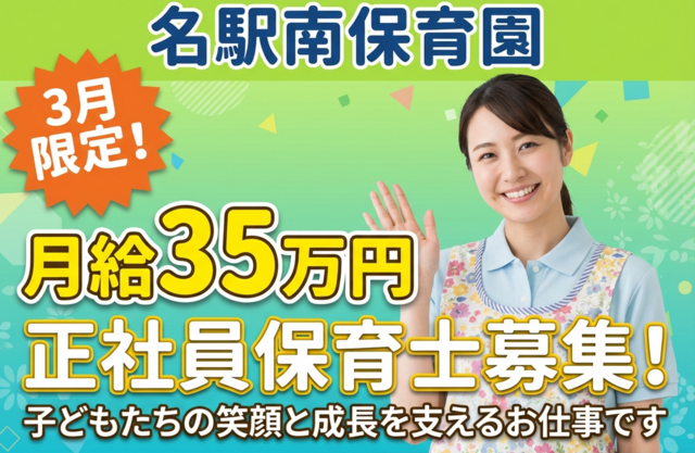 社会福祉法人白帆会　名駅南保育園の求人・転職情報