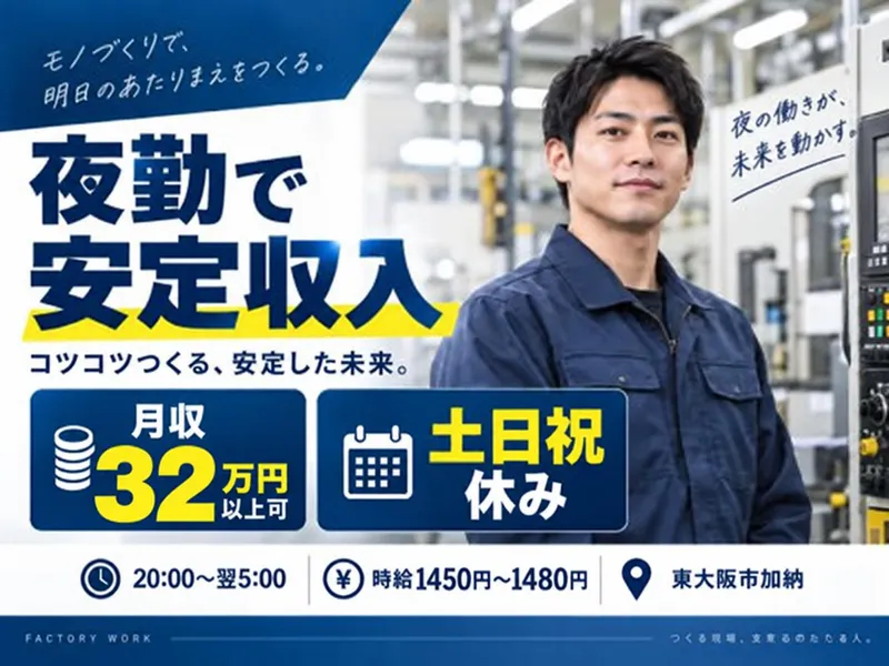 株式会社ユウチ　(勤務地/東大阪市加納)のアルバイト・バイト求人情報