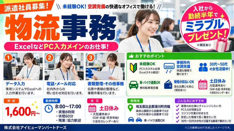 ㈱アイヒューマンパートナーズ【Y30-E】のアルバイト・バイト求人情報