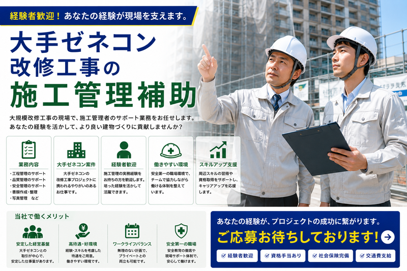 大手ゼネコン支社のアルバイト・バイト求人情報-18