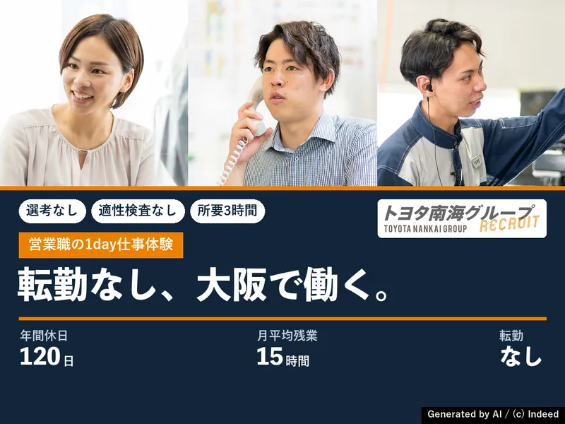 大阪・堺│転勤なし│自動車業界の営業職を知る1day仕事体験