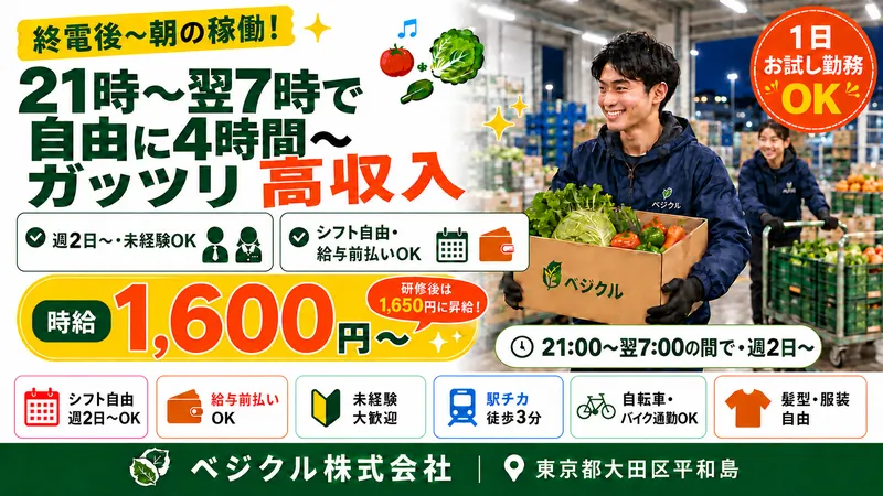ベジクル株式会社のアルバイト・バイト求人情報