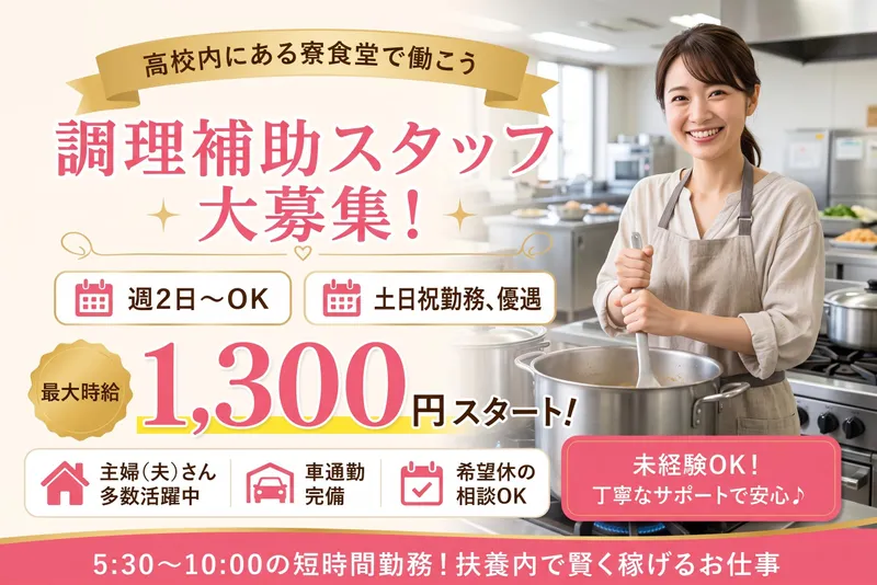 敦賀気比高校 寮食堂のアルバイト・バイト求人情報