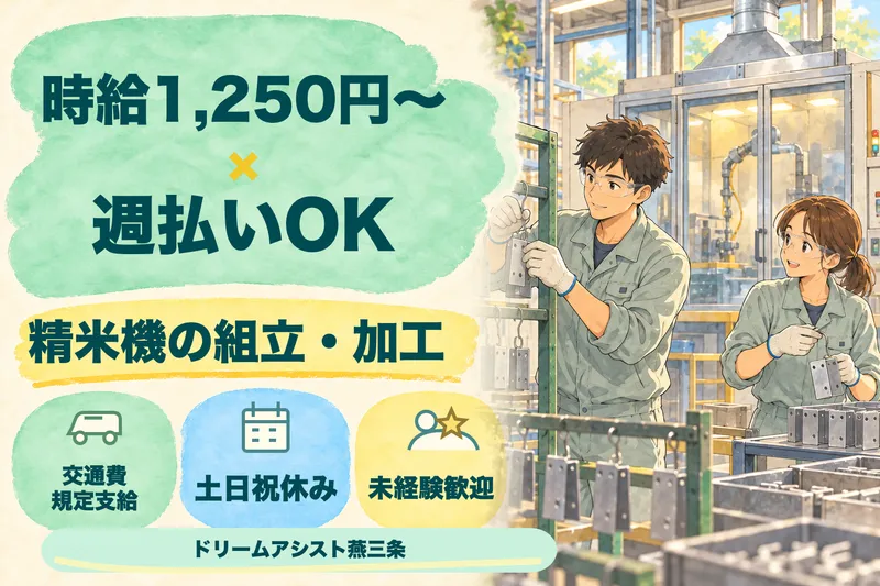 株式会社ドリームアシスト燕三条 燕市エリアのアルバイト・バイト求人情報