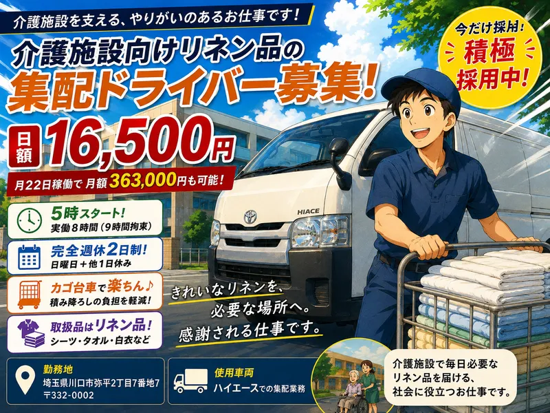 川口市にあるリネンの会社のアルバイト・バイト求人情報-36