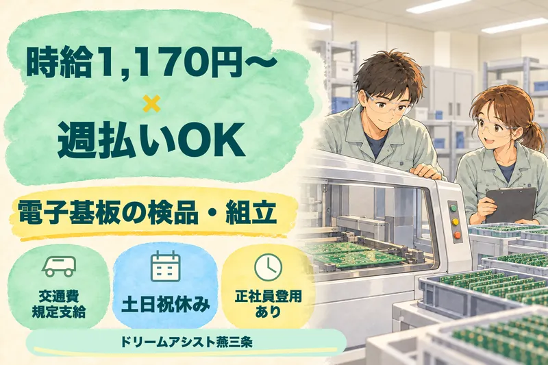 株式会社ドリームアシスト燕三条 燕市エリアのアルバイト・バイト求人情報