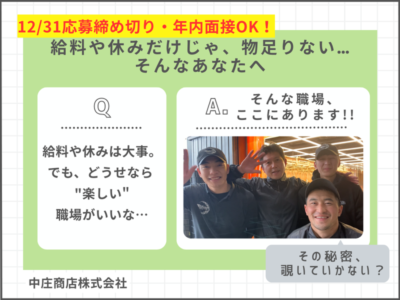 株式会社中庄商店の求人・転職情報
