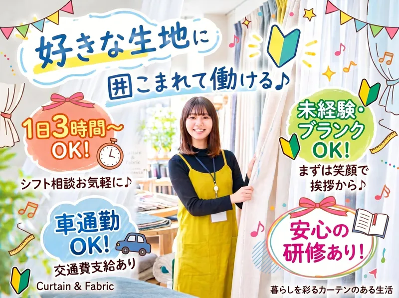 カーテン・じゅうたん王国　宝塚店のアルバイト・バイト求人情報