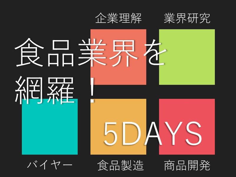 28卒|食品業界を網羅!商品開発・バイヤー・DX体験5日間
